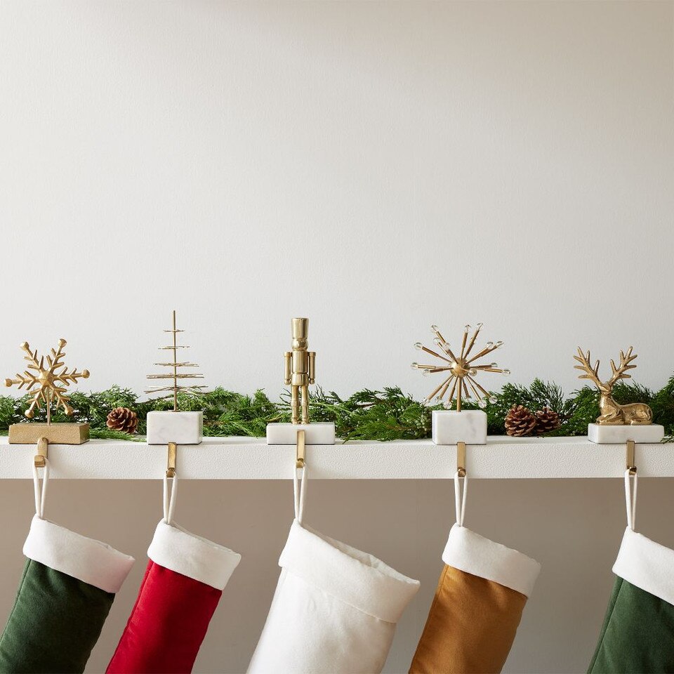 Sputnik Marble & Brass Stocking Holder