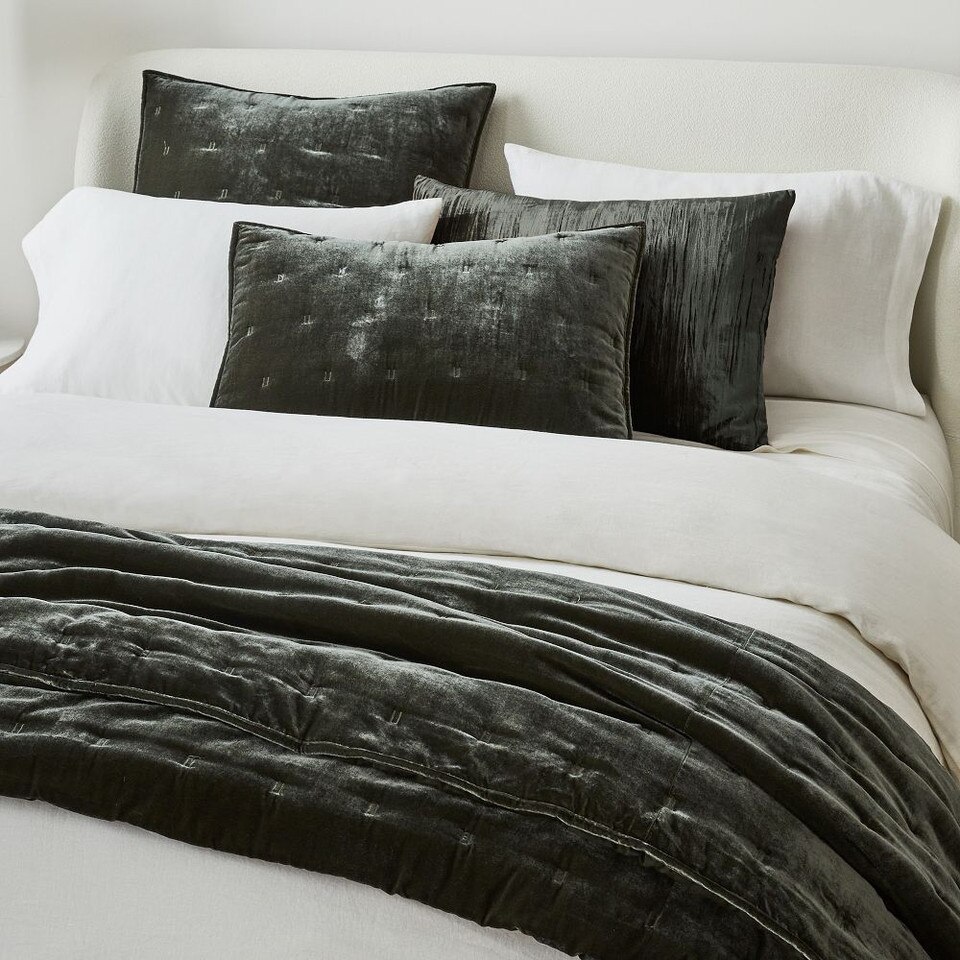 Lush Velvet Tack Stitch Bedspread & Pillowcases
