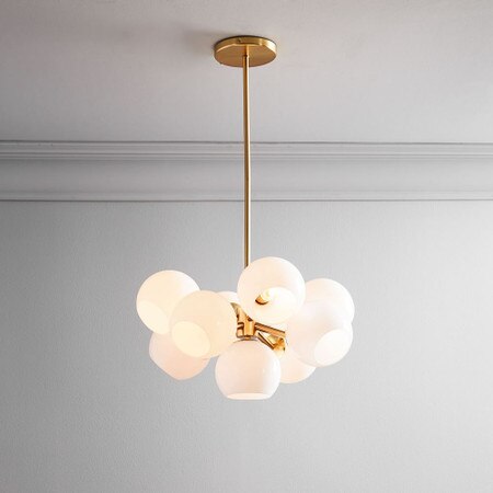 Staggered Glass 9 Light Chandelier Milk West Elm United Kingdom