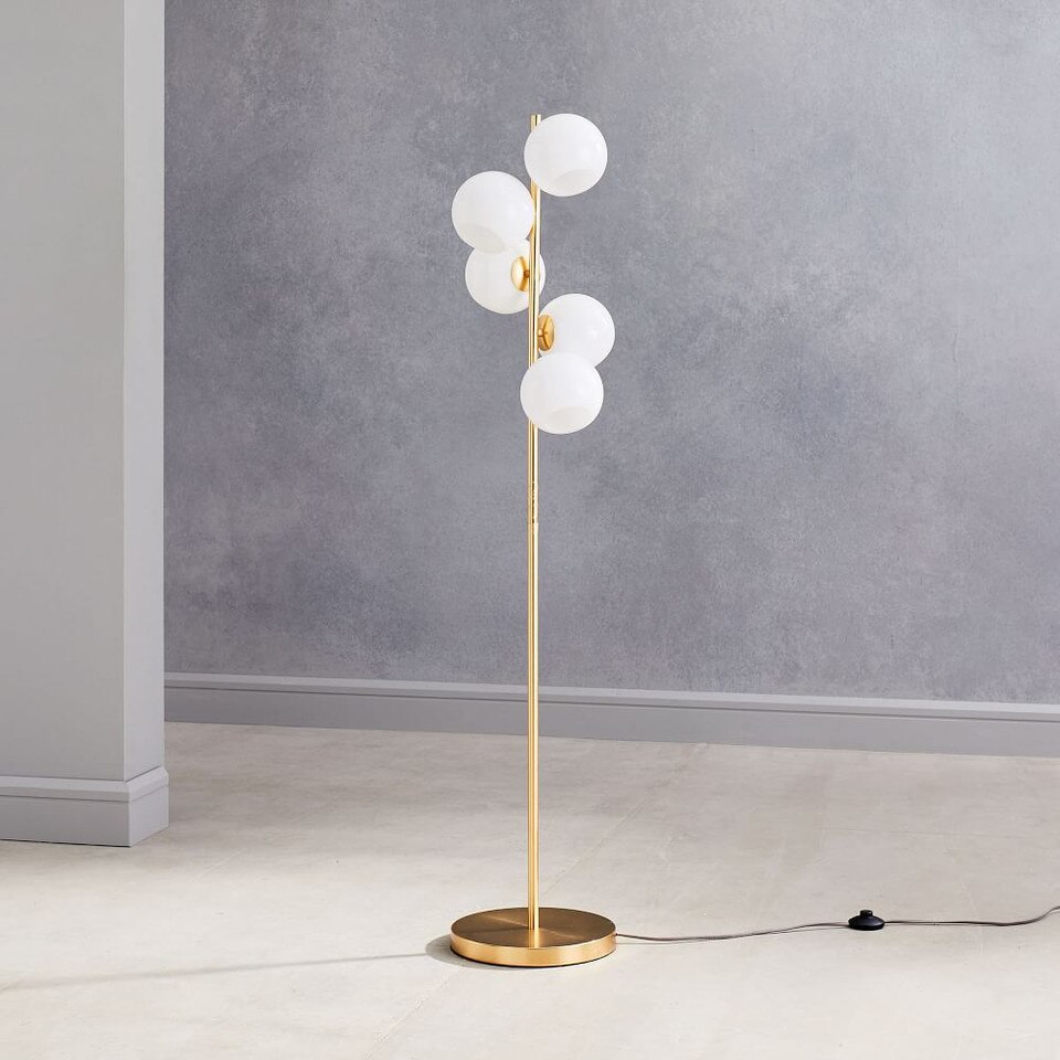 Staggered Glass 5-Light Floor Lamp (152 cm)