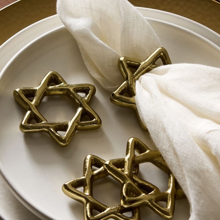Star of David Napkin Ring Sets