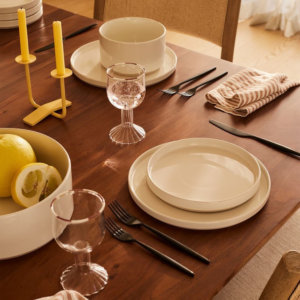 Straight-Sided Stoneware Salad Plates