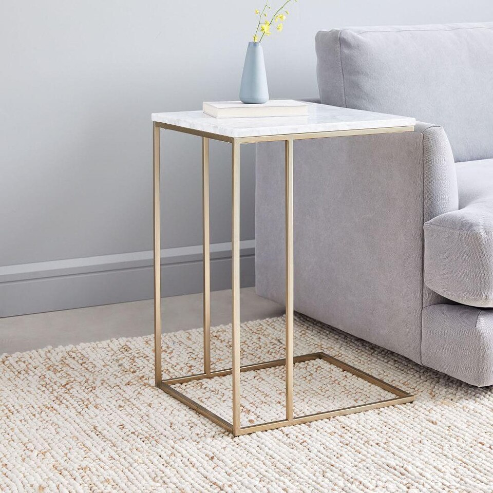 Streamline C-Side Table - Marble