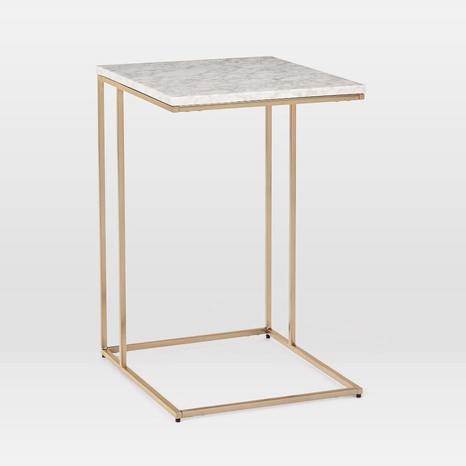 Streamline C-Side Table - Marble