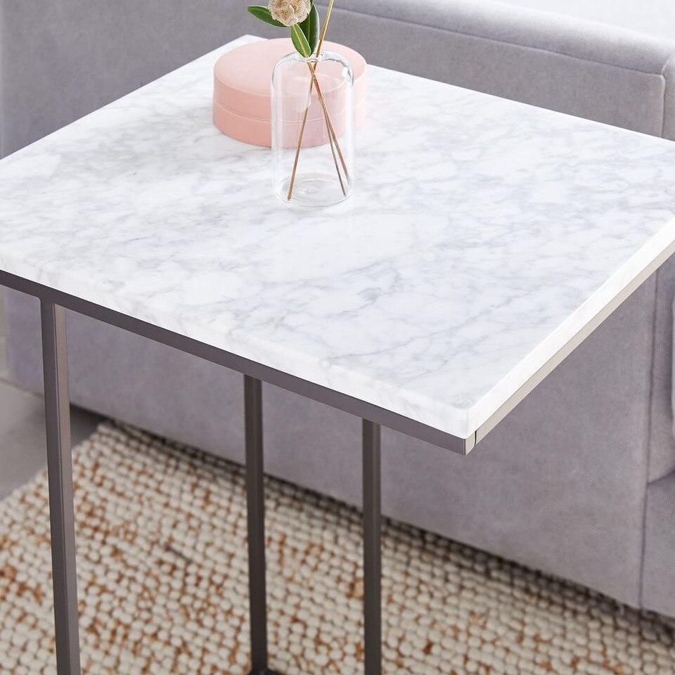 Streamline C-Side Table - Marble