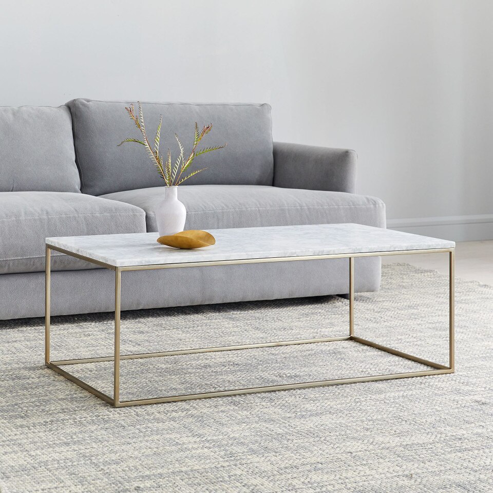 Streamline Marble Rectangle Coffee Table (112 cm x 61 cm)