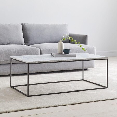 Streamline Coffee Table Marble West Elm United Kingdom Streamline Coffee Table Marble West, Marble Coffee Table Leather Sofa
