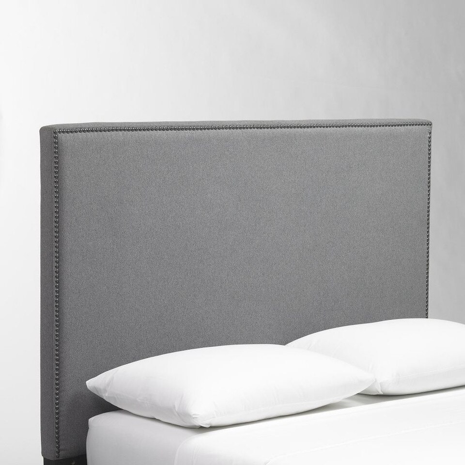 Tall Nailhead Upholstered Headboard