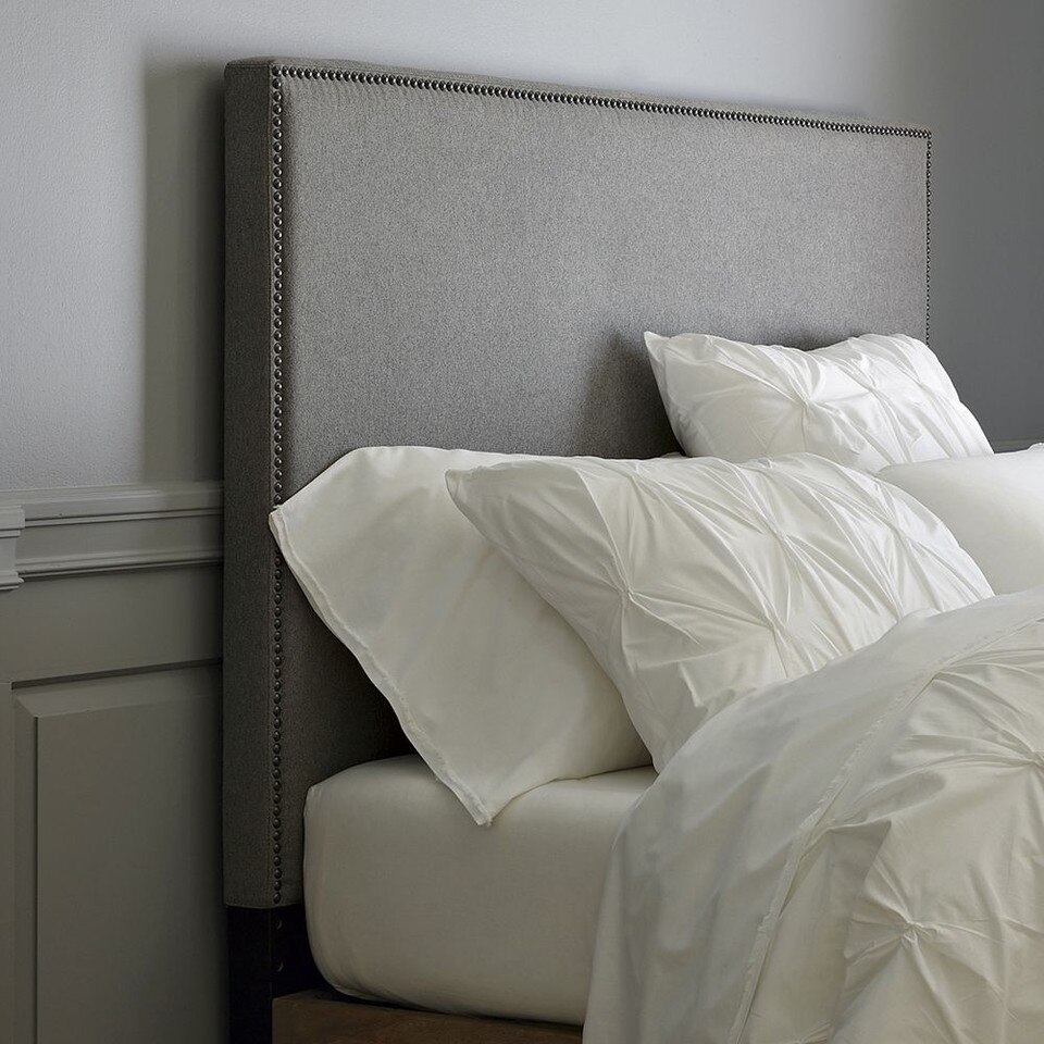 Tall Nailhead Upholstered Headboard