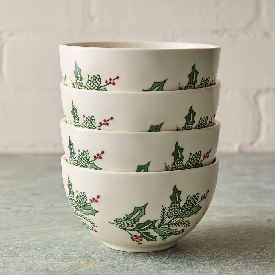Tannenbaum Stoneware Cereal Bowls