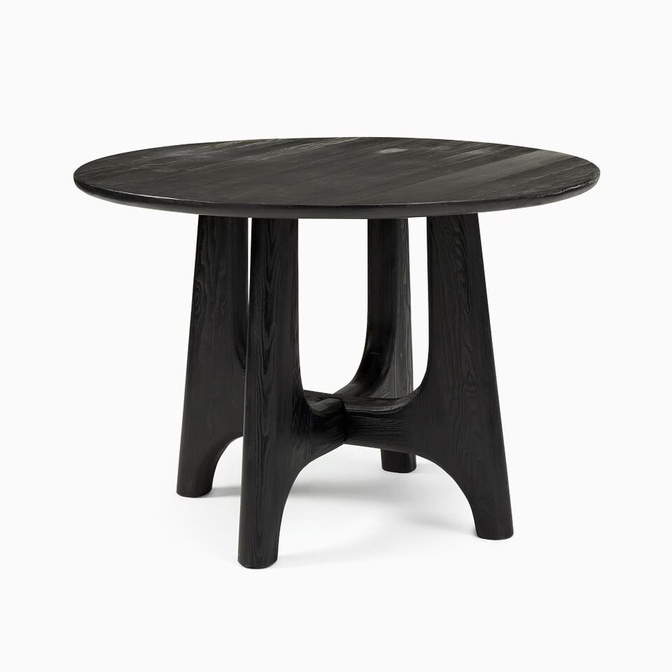 Tanner Solid Wood Round Dining Table (112 cm)