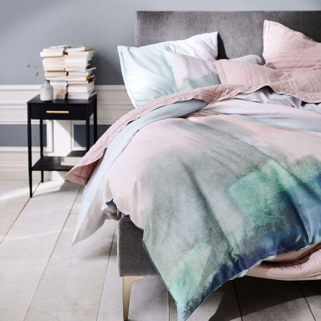 Tencel Abstract Landscape Duvet Cover Pillowcases West Elm