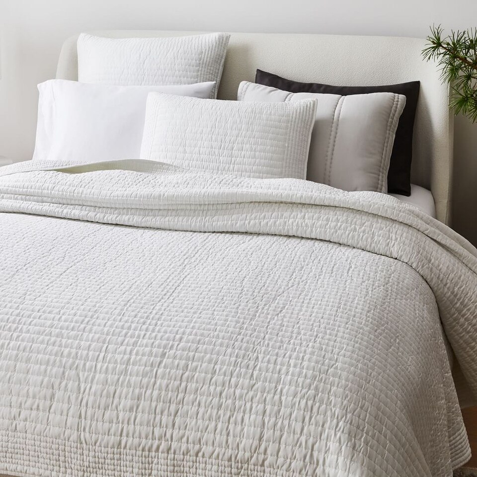 Silky TENCEL™ Pick Stitch Bedspread & Pillowcases