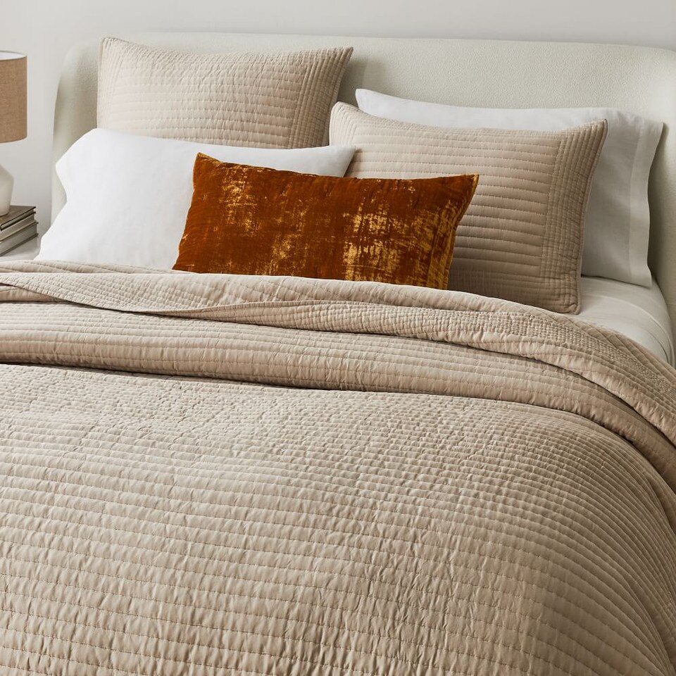 Silky TENCEL™ Pick Stitch Bedspread & Pillowcases