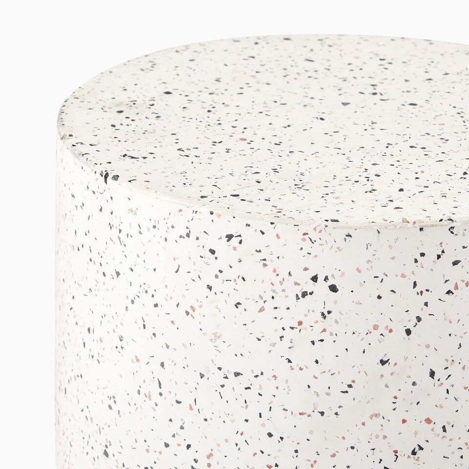 Terrazzo Drum Garden Round Side Table (38 cm)
