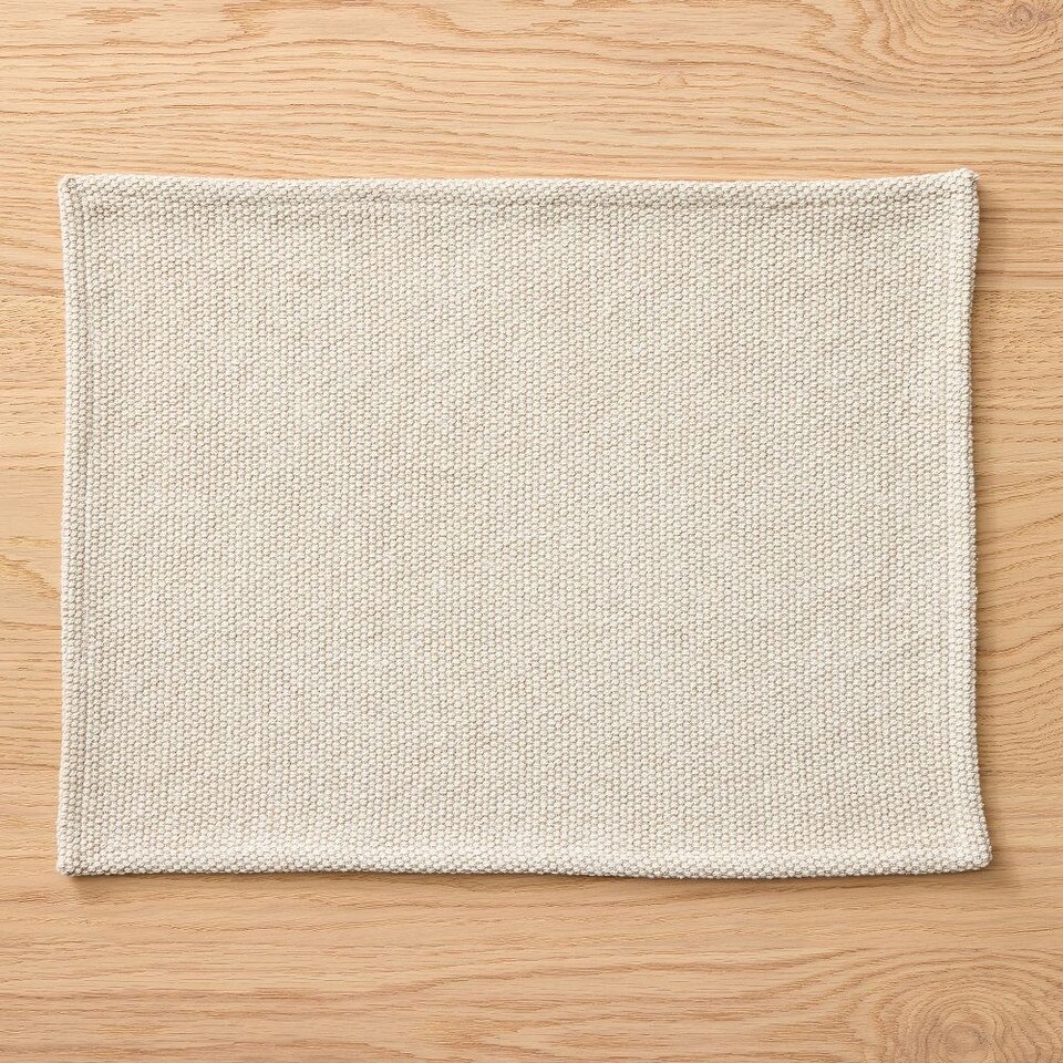 Textured Canvas Cotton Placemats (Set of 4)