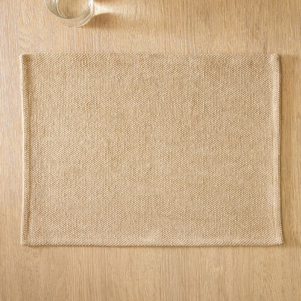 Textured Canvas Cotton Placemats (Set of 4)