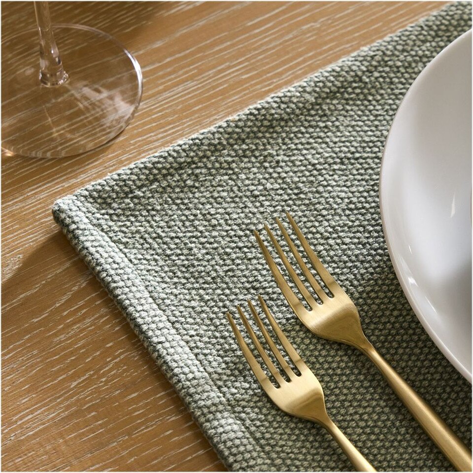 Textured Canvas Cotton Placemats (Set of 4)