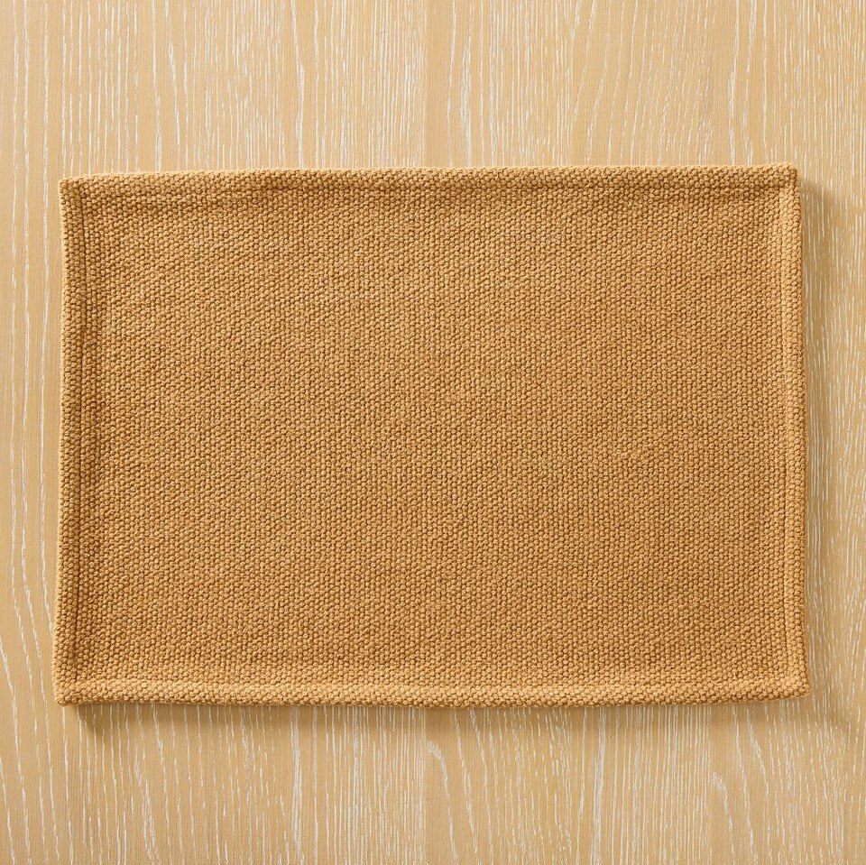 Textured Canvas Cotton Placemats (Set of 4)