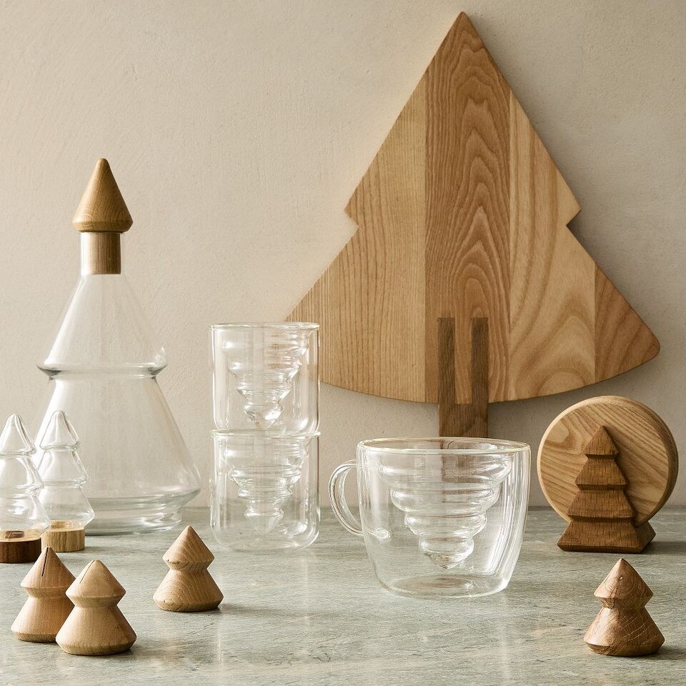 Tiered Tree Wood Coasters (Set of 4)