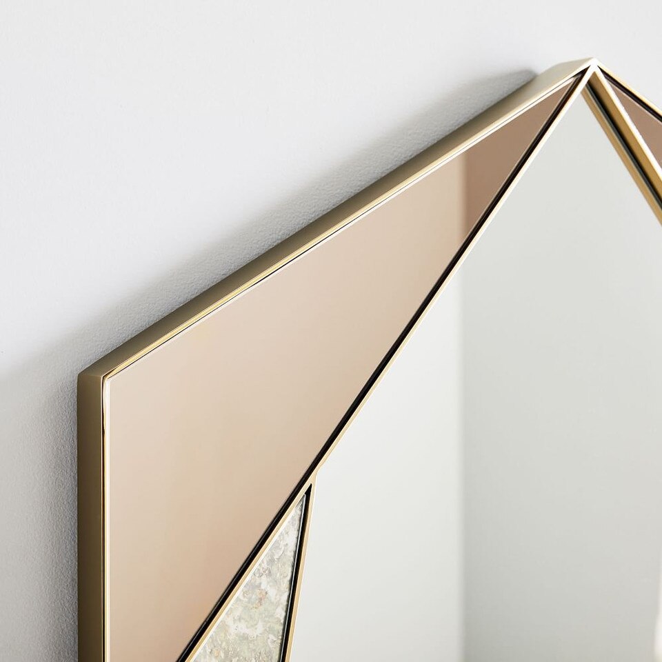 Tinted Hex Wall Mirror