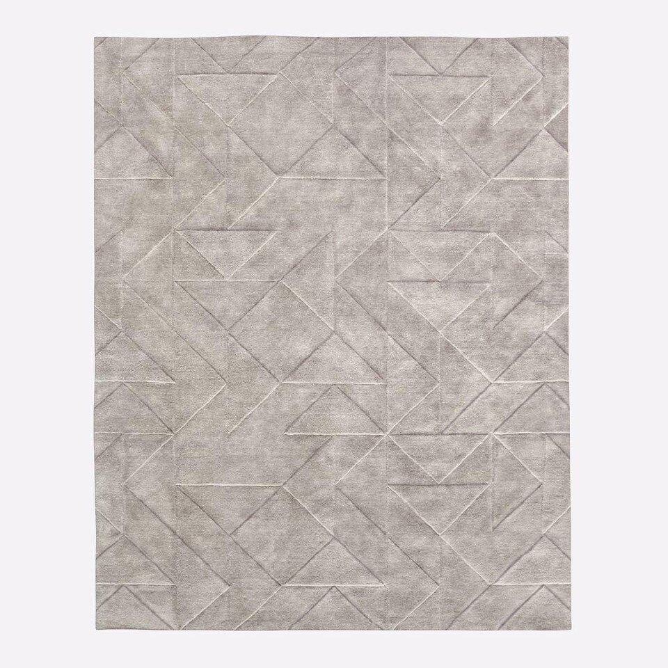 Carved Triangles Wool Nursery Rug | west elm United Kingdom (960 x 960 Pixel)