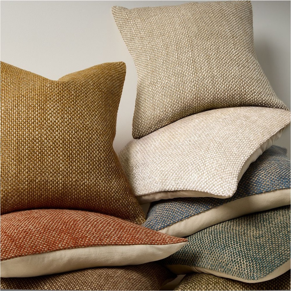 Two Tone Chunky Linen Cushion Cover
