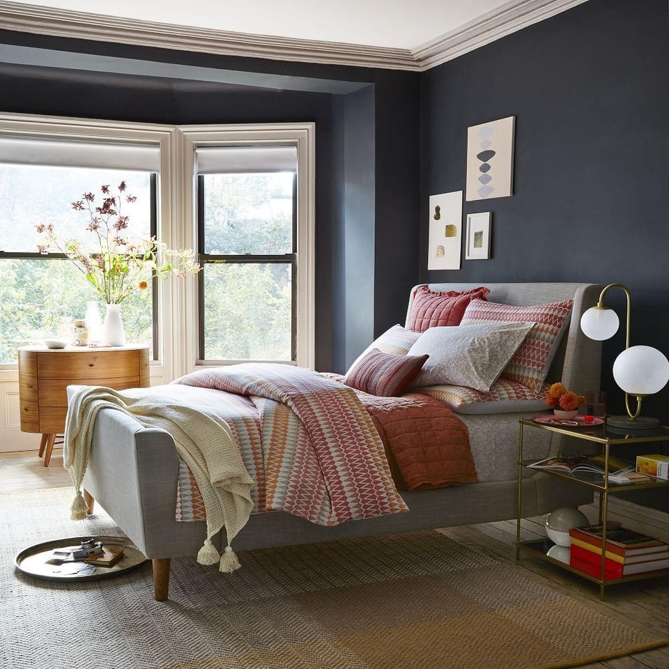 Upholstered Sleigh Bed