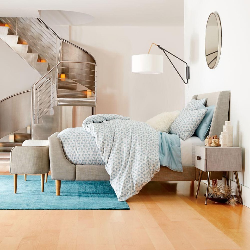 Upholstered Sleigh Bed