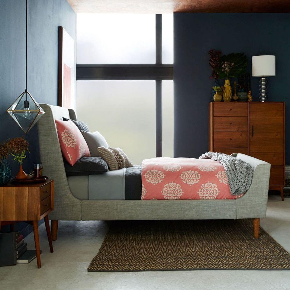 Upholstered Sleigh Bed
