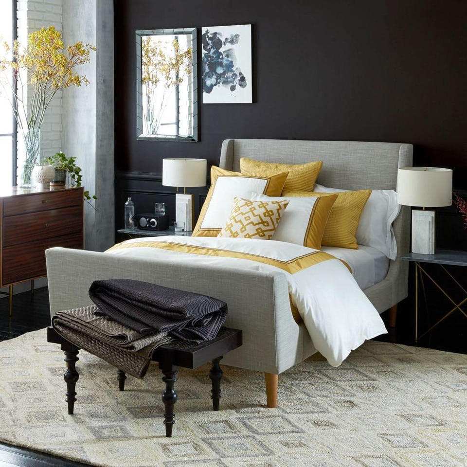 Upholstered Sleigh Bed