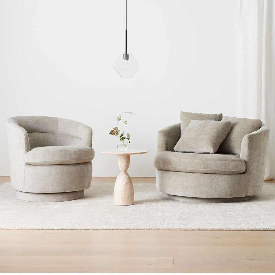 Crescent Swivel Armchair