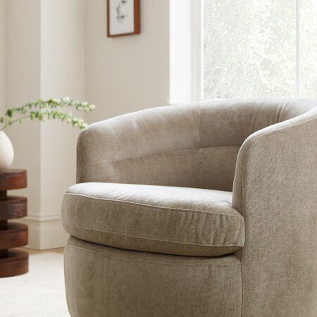 Viv Swivel Armchair Modern Comfort Style West Elm UK