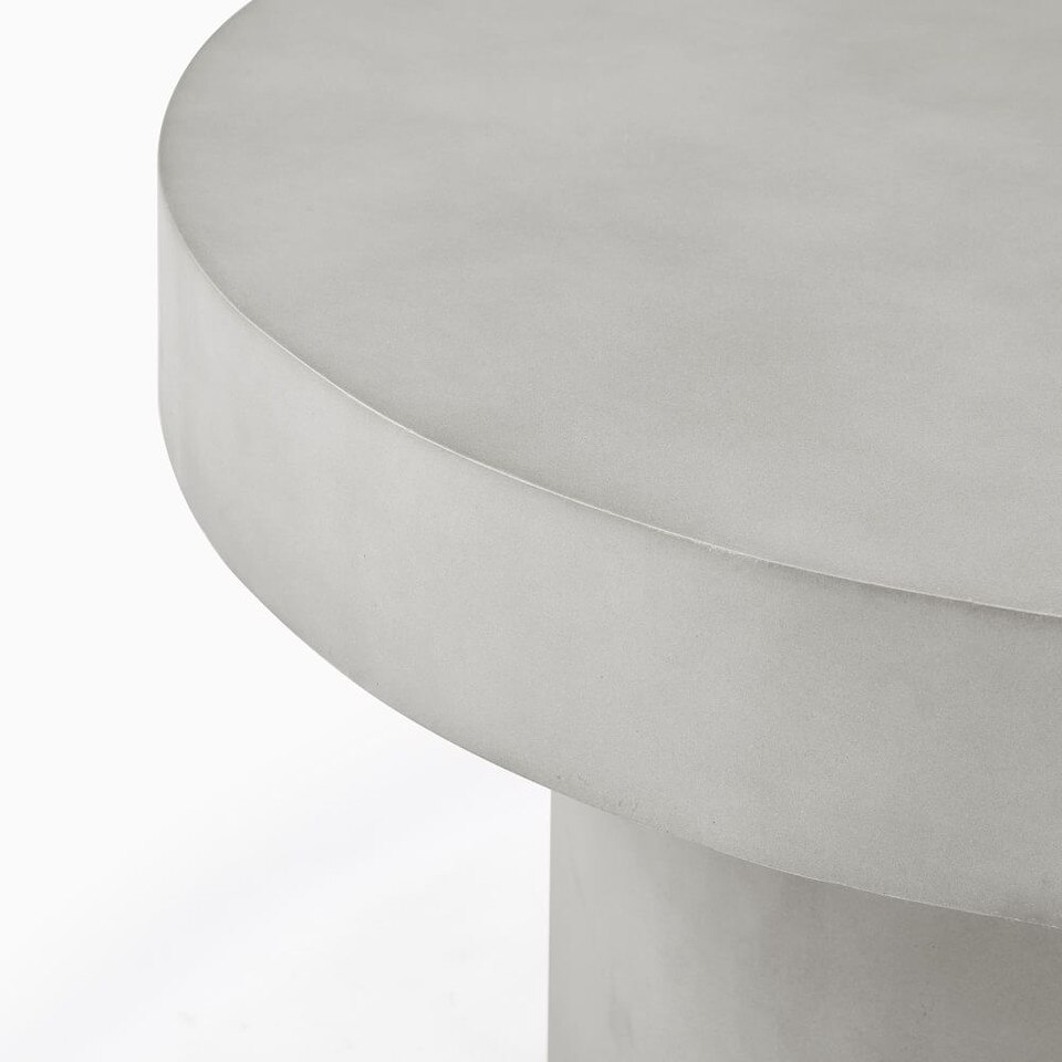 Volume Round Pedestal Coffee Table - Concrete