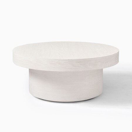 Volume Round Pedestal Coffee Table Wood West Elm United Kingdom