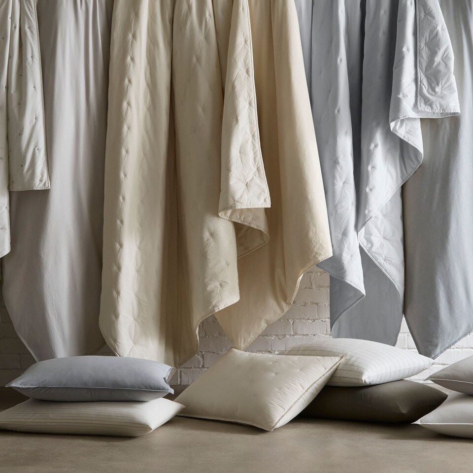 Organic Washed Cotton Percale Duvet Cover & Pillowcases