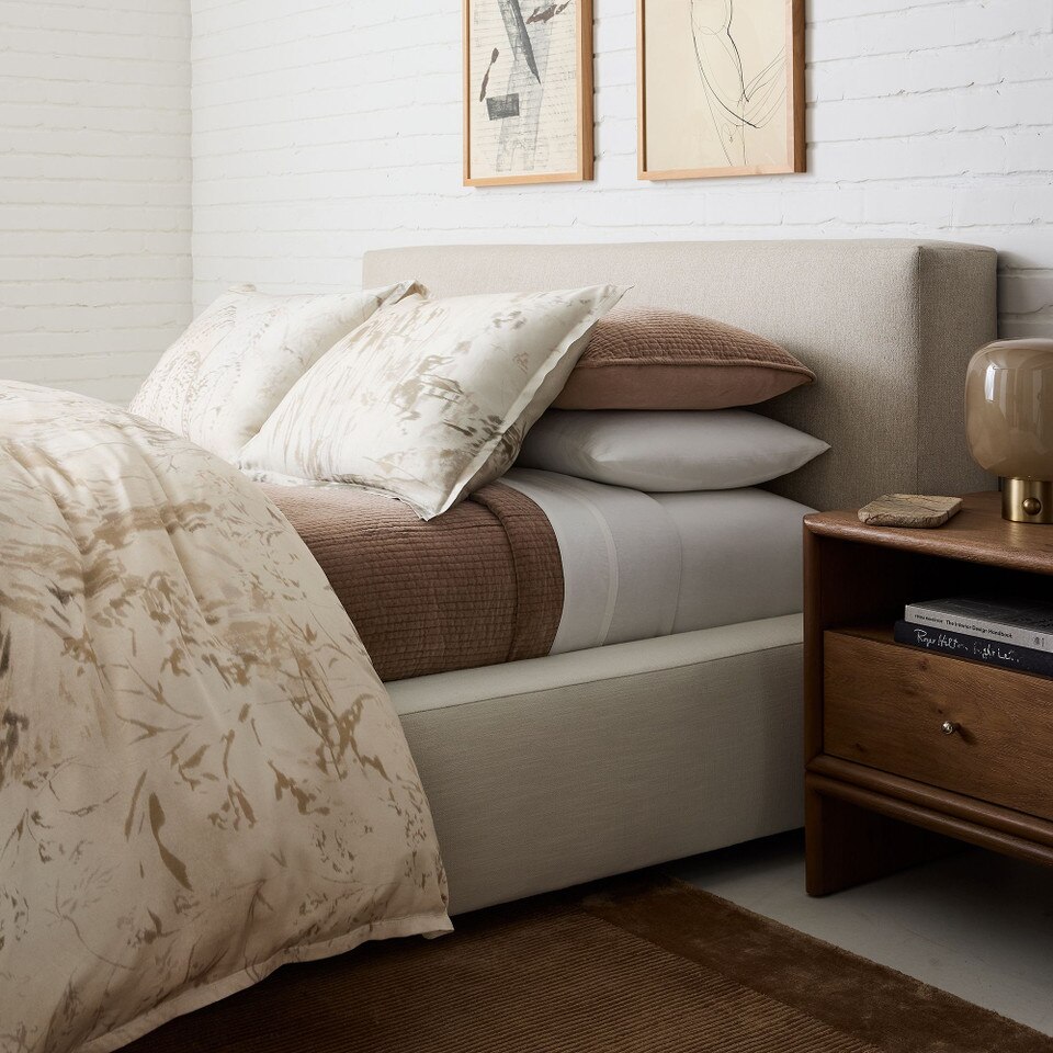 Washed Cotton Velvet Duvet Cover & Pillowcases