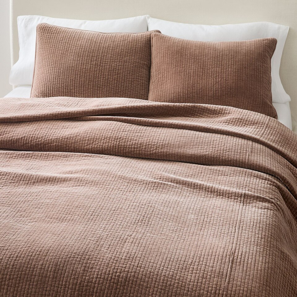 Washed Cotton Velvet Duvet Cover & Pillowcases