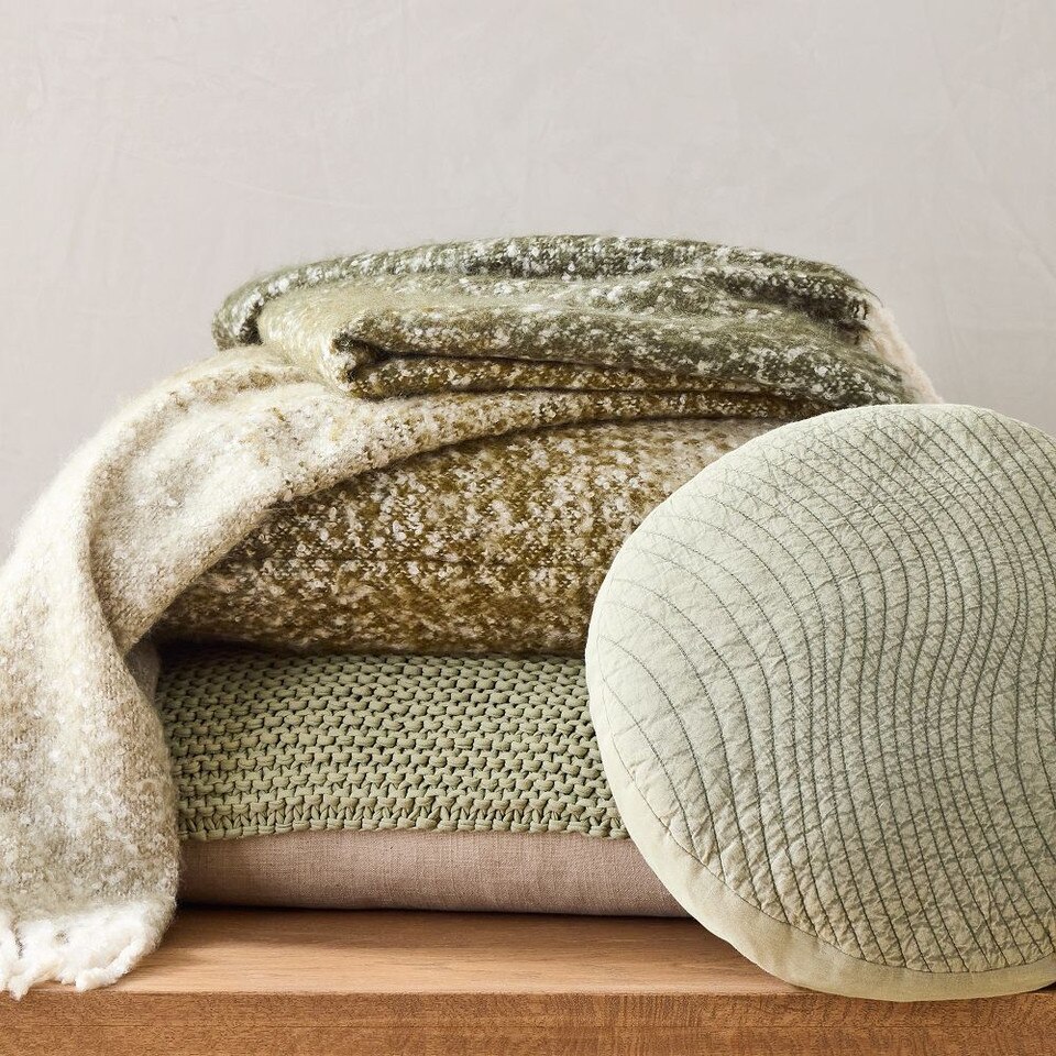 Wavy Quilted Cushion Cover