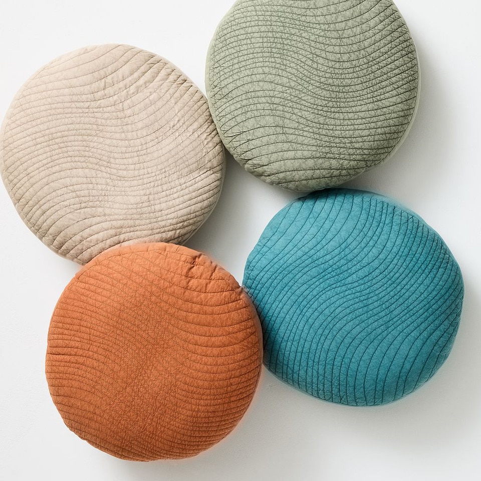 Wavy Quilted Cushion Cover