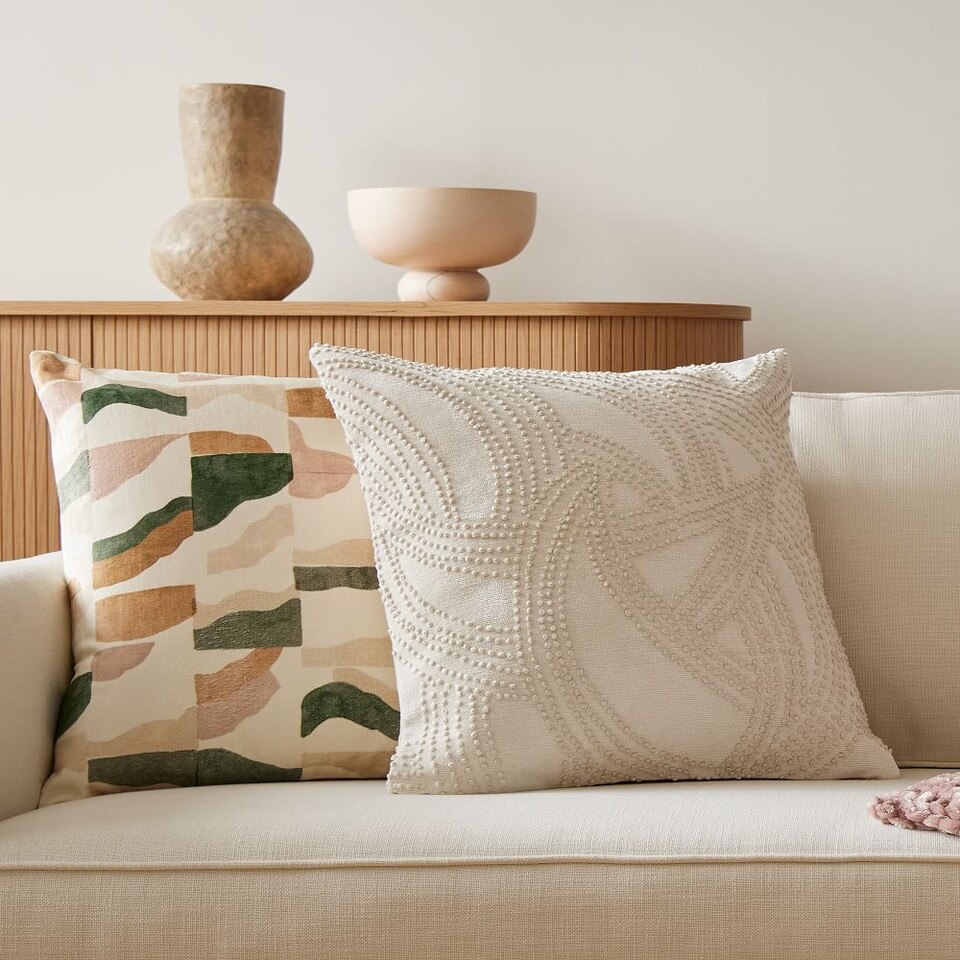 Wavy Tiles Velvet Cushion Cover