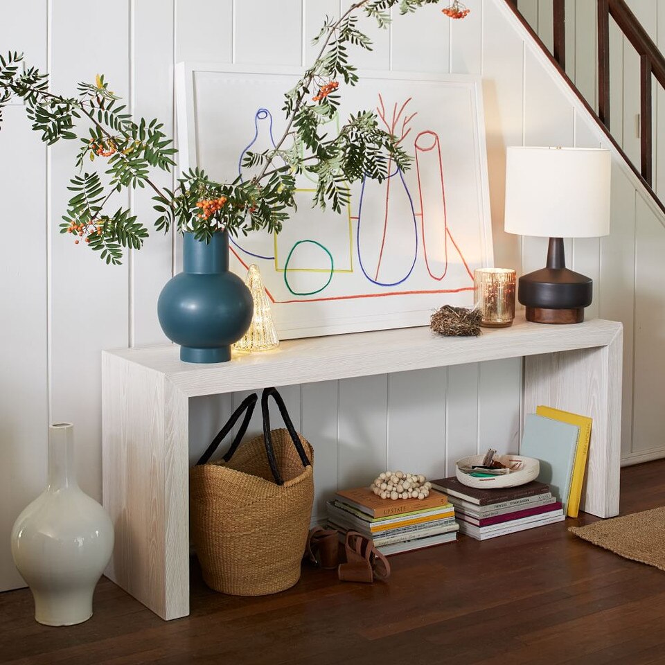Wood & Ceramic Table Lamp (55 cm)