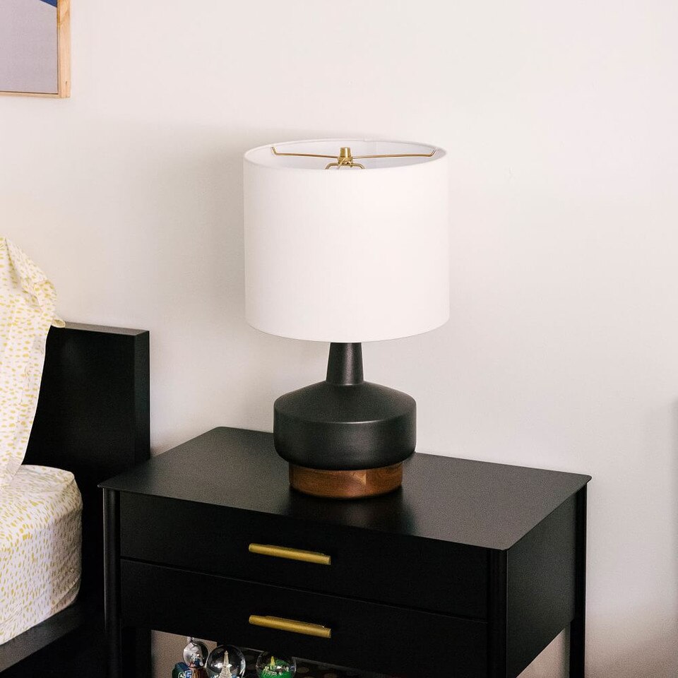 Wood & Ceramic Table Lamp (55 cm)