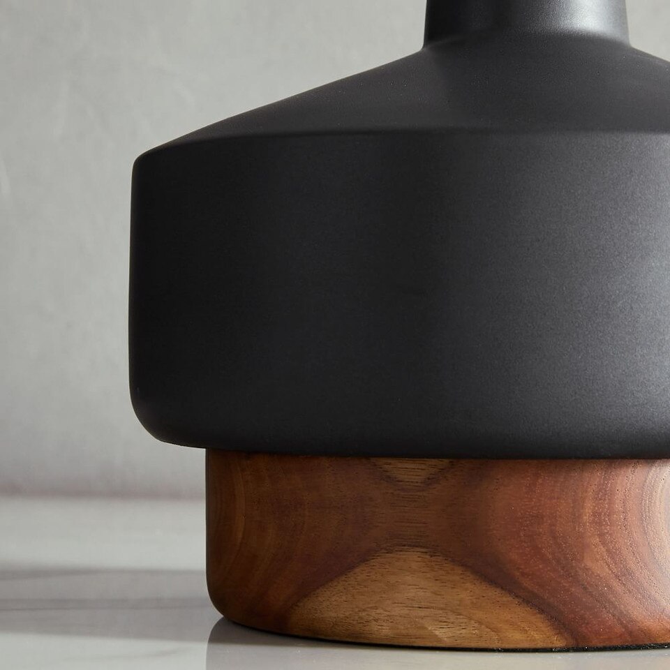 Wood & Ceramic Table Lamp (55 cm)