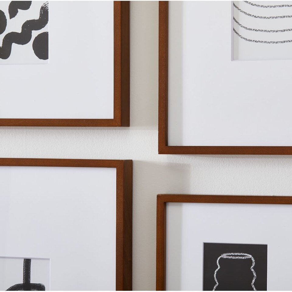 Multi-Mat Wood Gallery Frames - Walnut