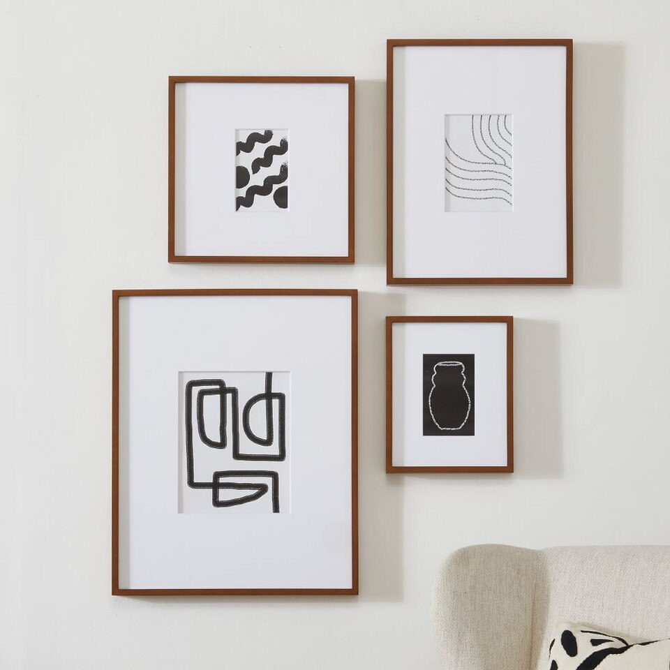 Multi-Mat Wood Gallery Frames - Walnut