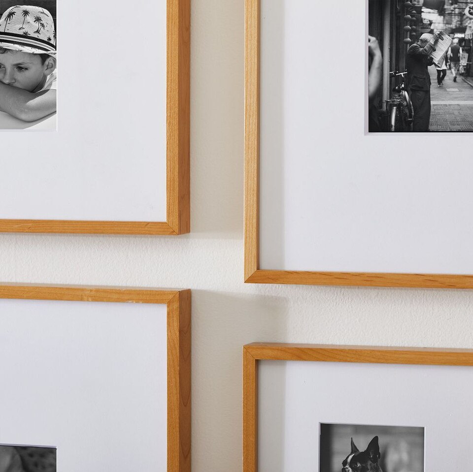 Multi-Mat Wood Gallery Frames - Wheat