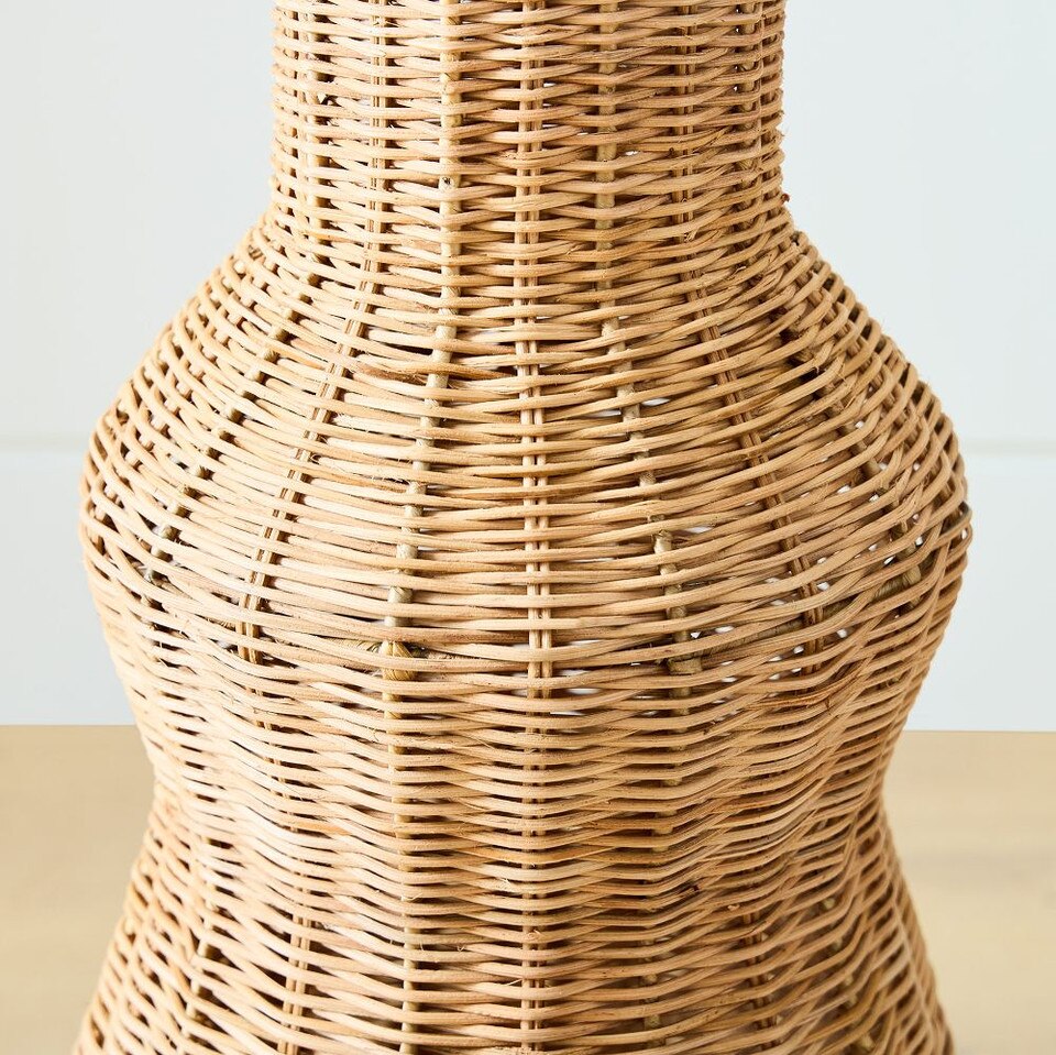 Woven Wicker Floor Vases