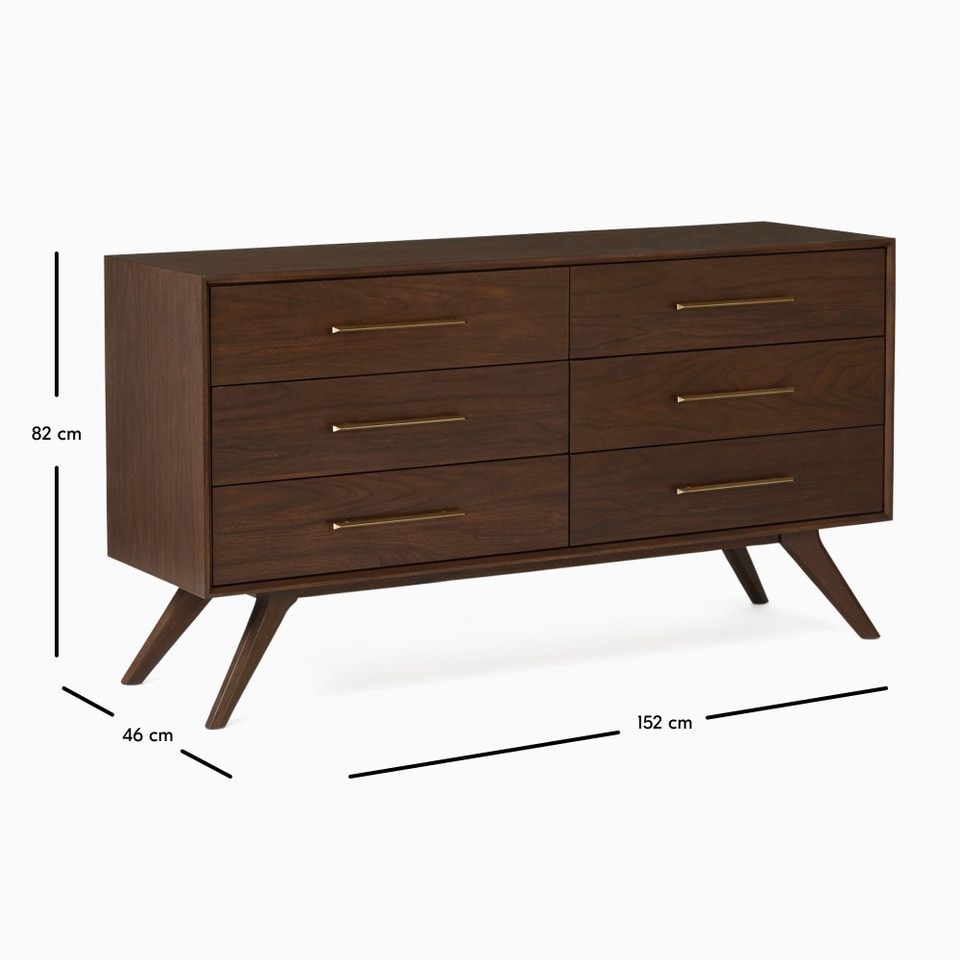 Wright 6-Drawer Chest (152 cm)