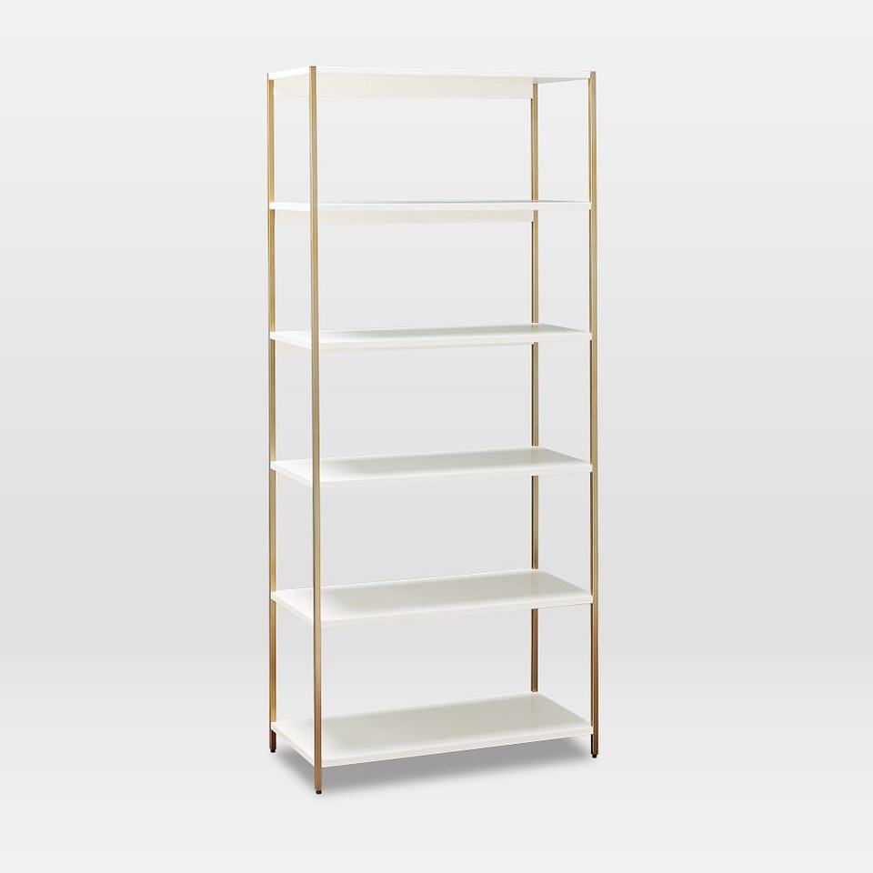 Zane Wide Bookshelf - White